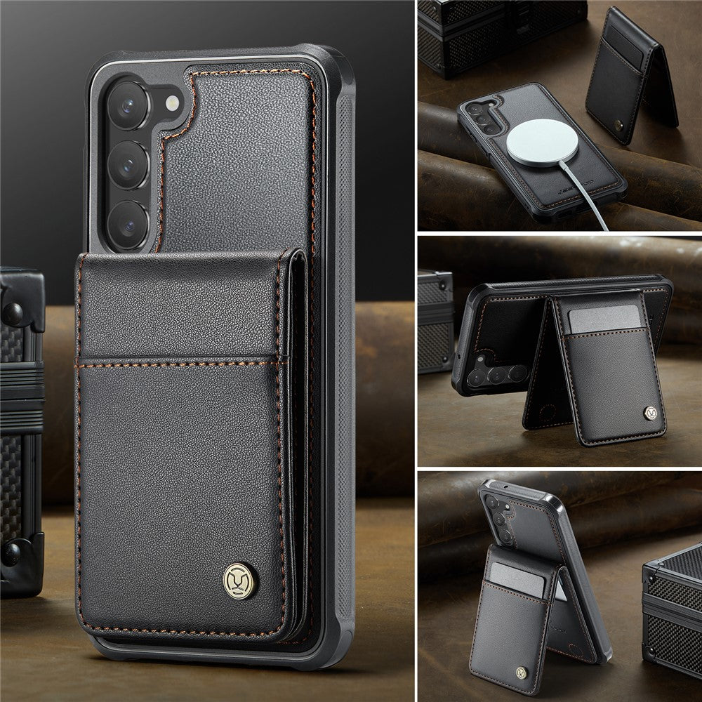 Galaxy S23 Leder-Hülle mit Kartenfach & RFID-Schutz – MagSafe kompatibel