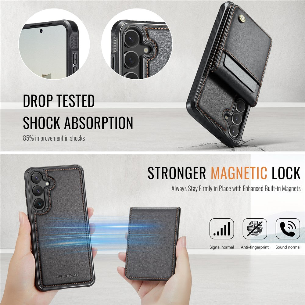 Galaxy S23 FE Leder-Hülle mit Kartenfach & RFID-Schutz – MagSafe kompatibel