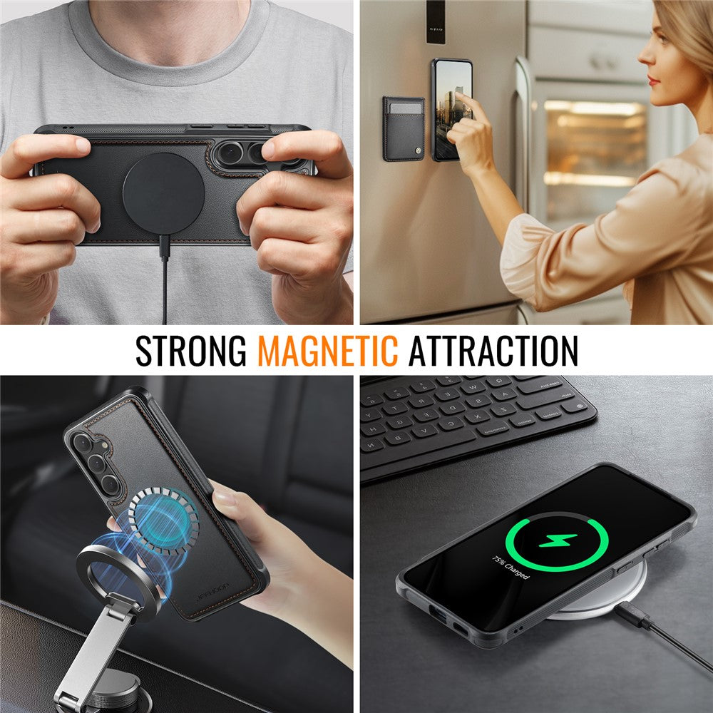 Galaxy S23 FE Leder-Hülle mit Kartenfach & RFID-Schutz – MagSafe kompatibel