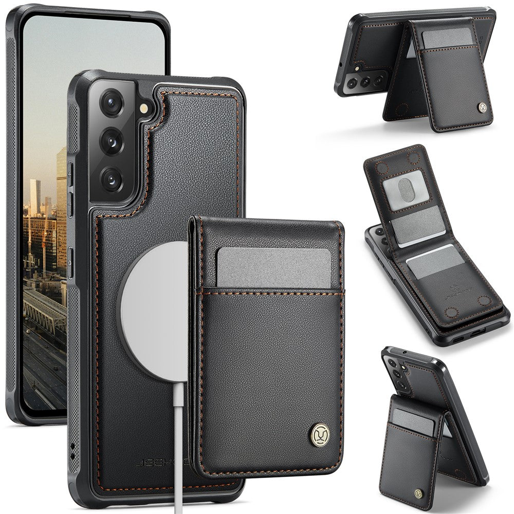 Galaxy S22 5G Leder-Hülle mit Kartenfach & RFID-Schutz – MagSafe kompatibel