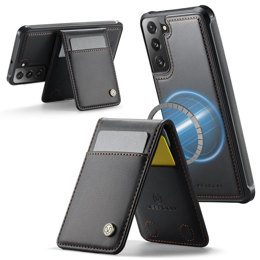 Galaxy S22 Plus 5G Leder-Hülle mit Kartenfach & RFID-Schutz – MagSafe kompatibel