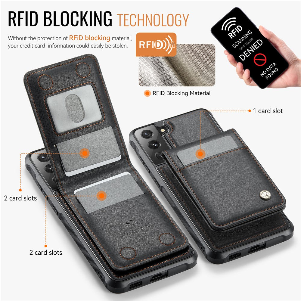 Galaxy S22 Plus 5G Leder-Hülle mit Kartenfach & RFID-Schutz – MagSafe kompatibel