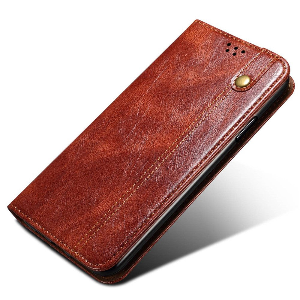 For Xiaomi Redmi Note 14S 4G Case Crazy Horse Texture Waxy Leather Wallet Stand Phone Cover