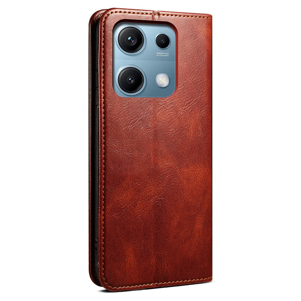 For Xiaomi Redmi Note 14S 4G Case Crazy Horse Texture Waxy Leather Wallet Stand Phone Cover