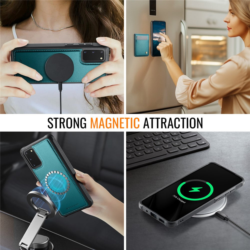 Galaxy S20 5G Leder-Hülle mit Kartenfach & RFID-Schutz – MagSafe kompatibel