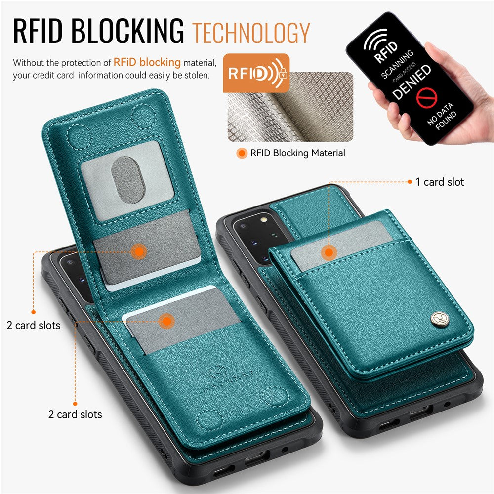 Galaxy S20 Plus 5G Leder-Hülle mit Kartenfach & RFID-Schutz – MagSafe kompatibel