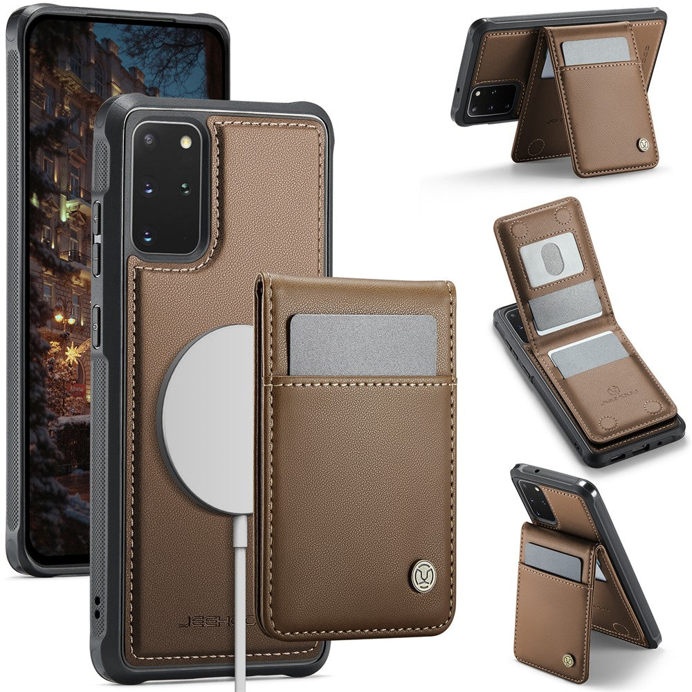 Galaxy S20 Plus 5G Leder-Hülle mit Kartenfach & RFID-Schutz – MagSafe kompatibel