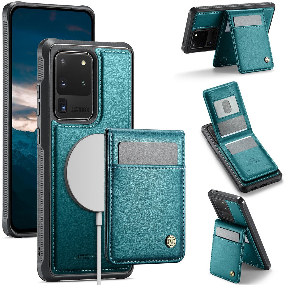 Galaxy S20 Ultra Leder-Hülle mit Kartenfach & RFID-Schutz – MagSafe kompatibel