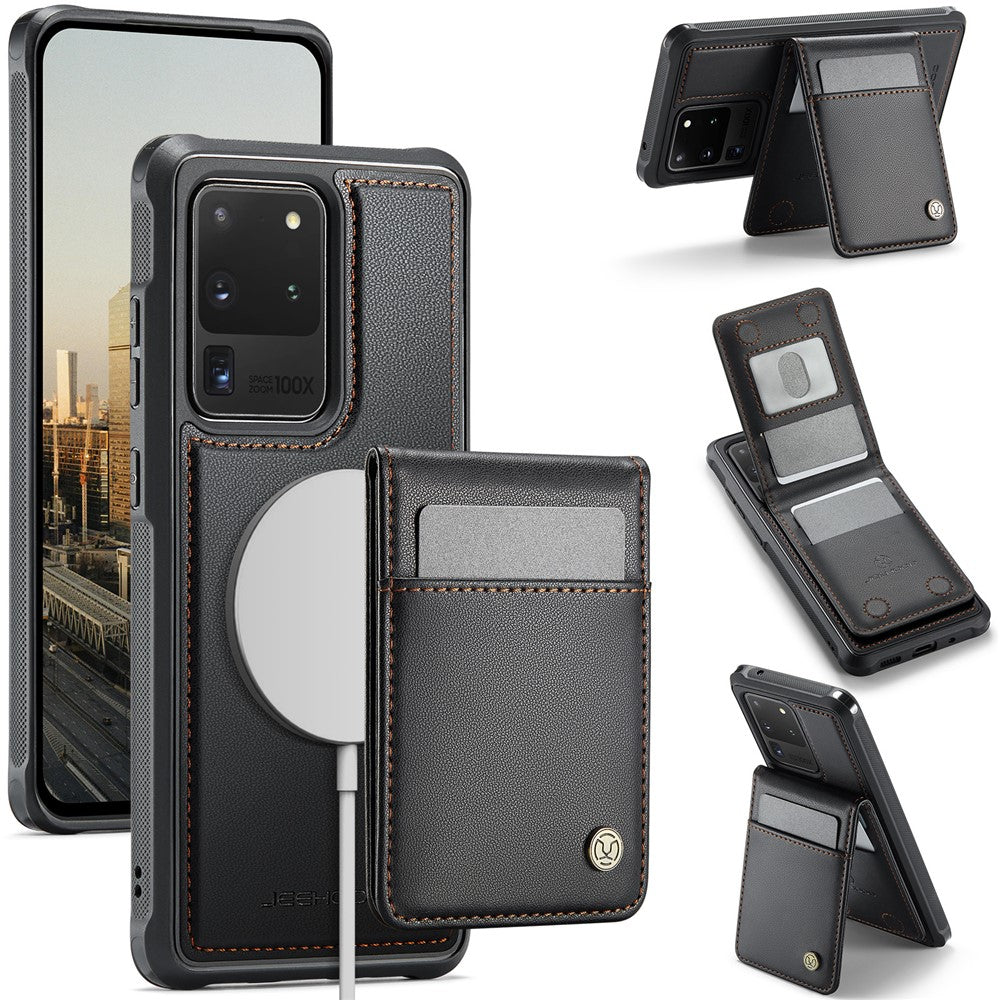 Galaxy S20 Ultra Leder-Hülle mit Kartenfach & RFID-Schutz – MagSafe kompatibel