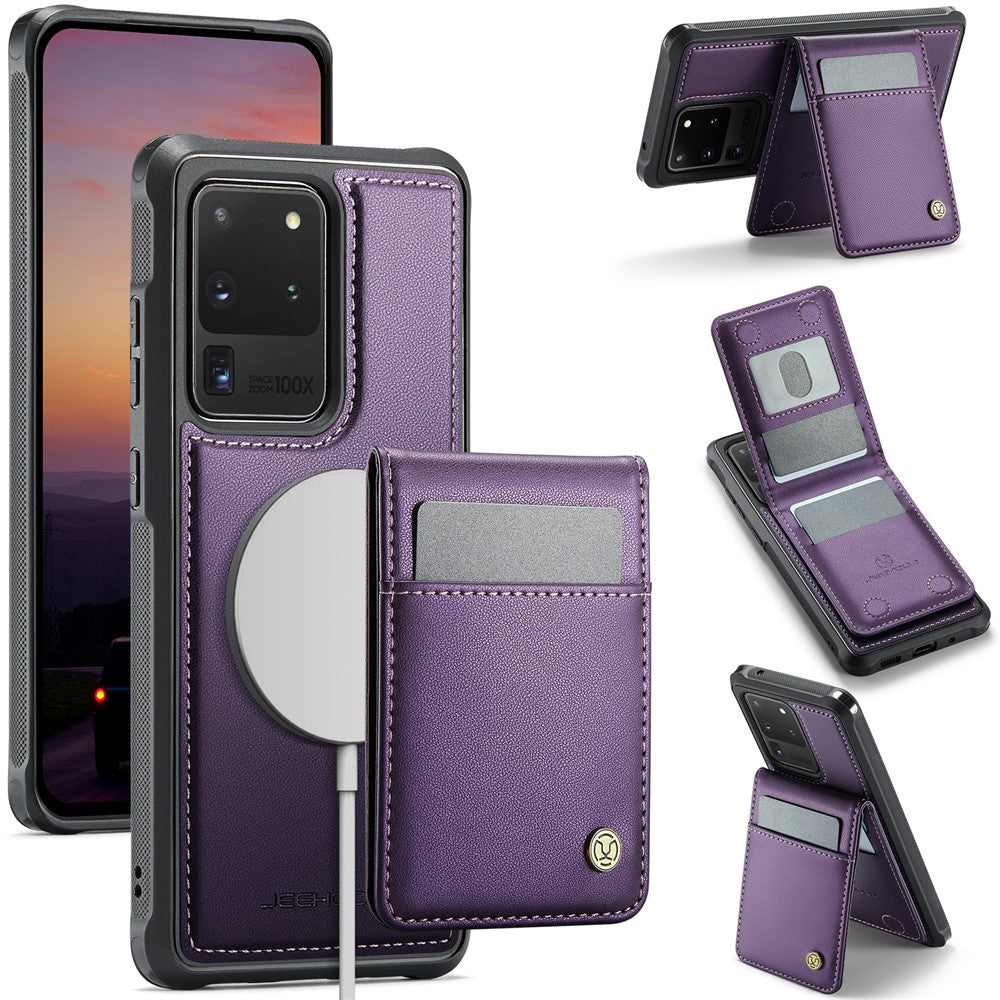 Galaxy S20 Ultra Leder-Hülle mit Kartenfach & RFID-Schutz – MagSafe kompatibel