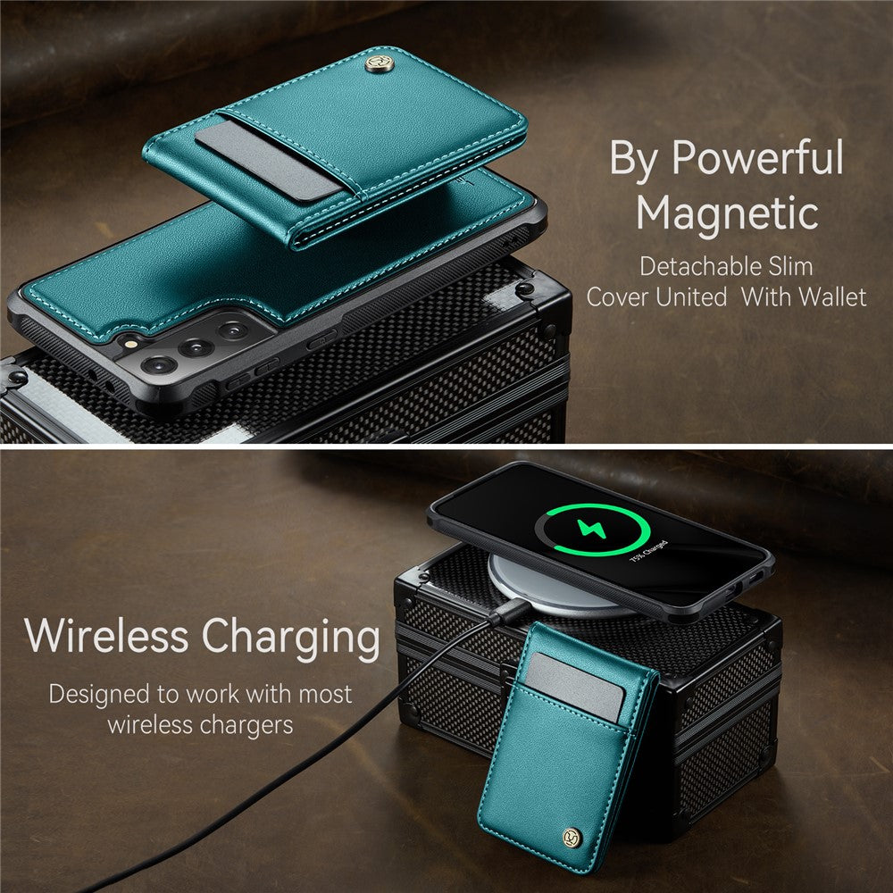 Galaxy S21 4G Leder-Hülle mit Kartenfach & RFID-Schutz – MagSafe kompatibel