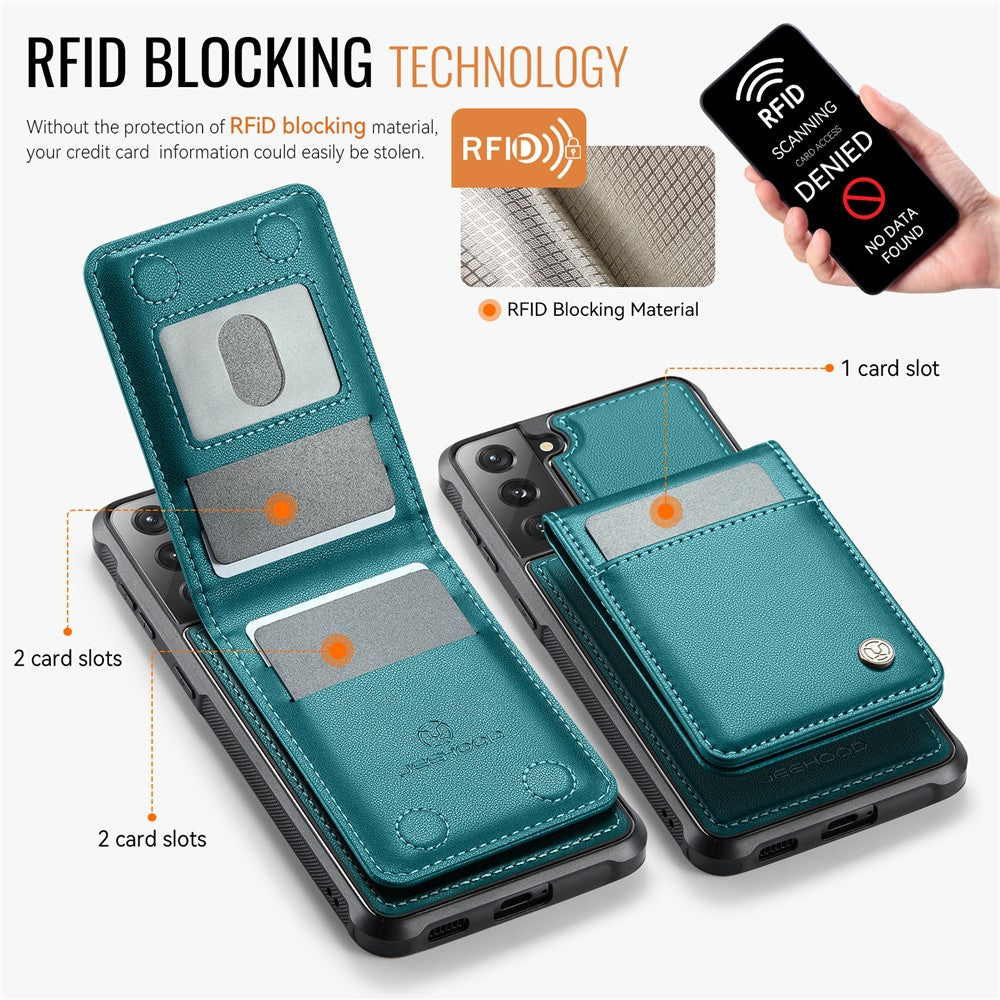 Galaxy S21 4G Leder-Hülle mit Kartenfach & RFID-Schutz – MagSafe kompatibel