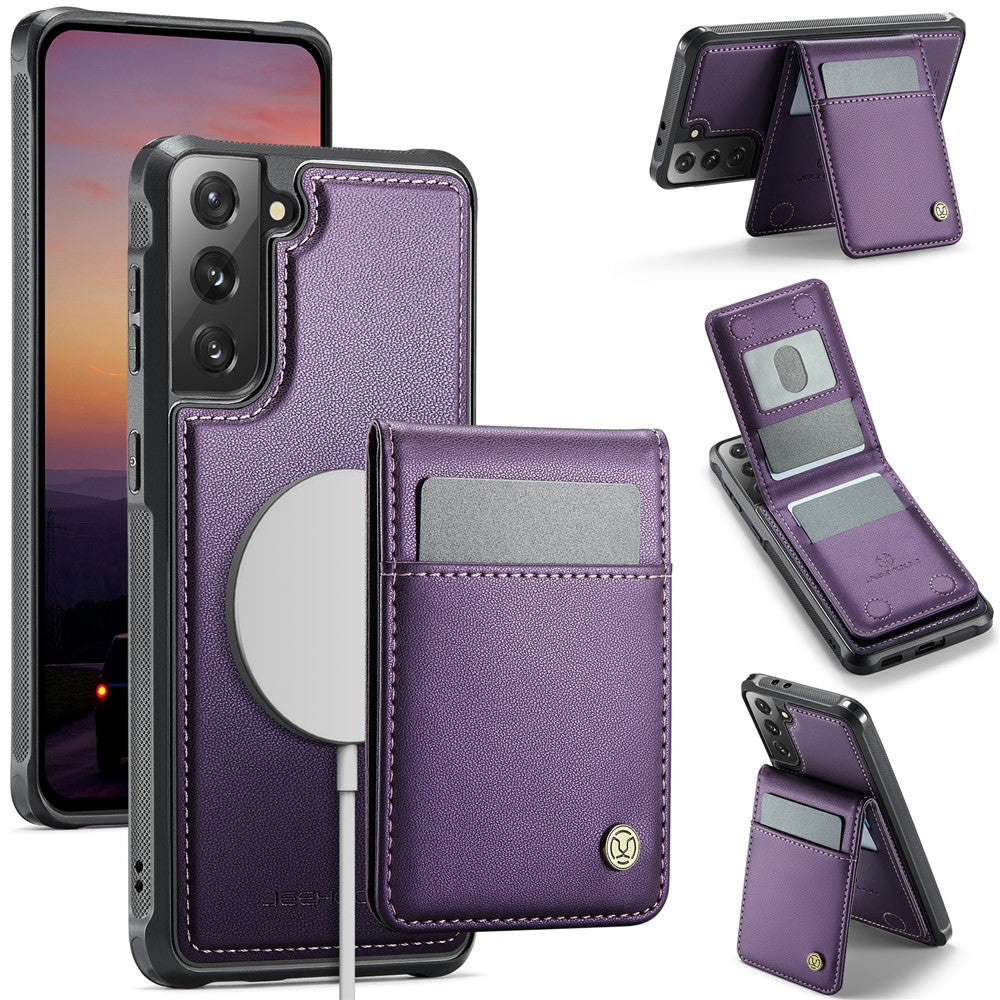 Galaxy S21 4G Leder-Hülle mit Kartenfach & RFID-Schutz – MagSafe kompatibel