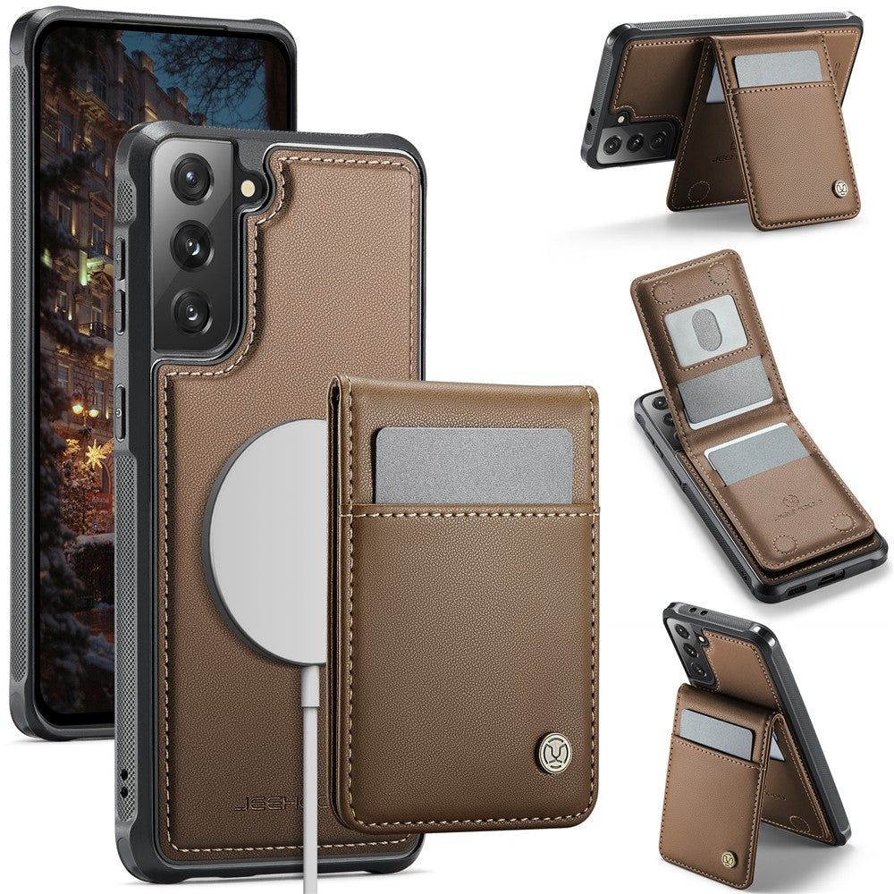 Galaxy S21 4G Leder-Hülle mit Kartenfach & RFID-Schutz – MagSafe kompatibel