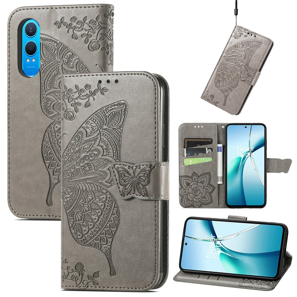 For Xiaomi Redmi Turbo 4 5G / Xiaomi Poco X7 Pro 5G Case with Strap Butterfly Pattern PU Leather Wallet Phone Cover