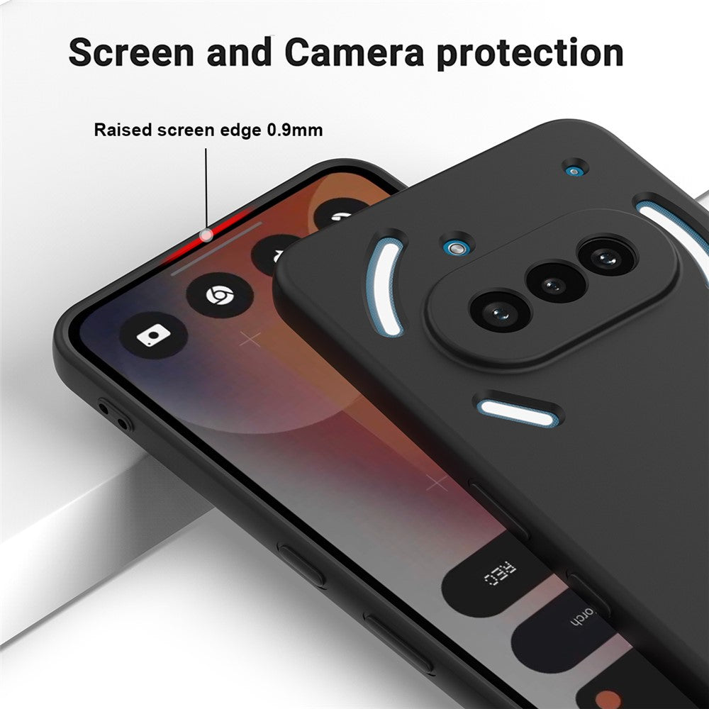 For Nothing Phone (3a) Liquid Silicone Case Phone Back Cover with Hand Strap