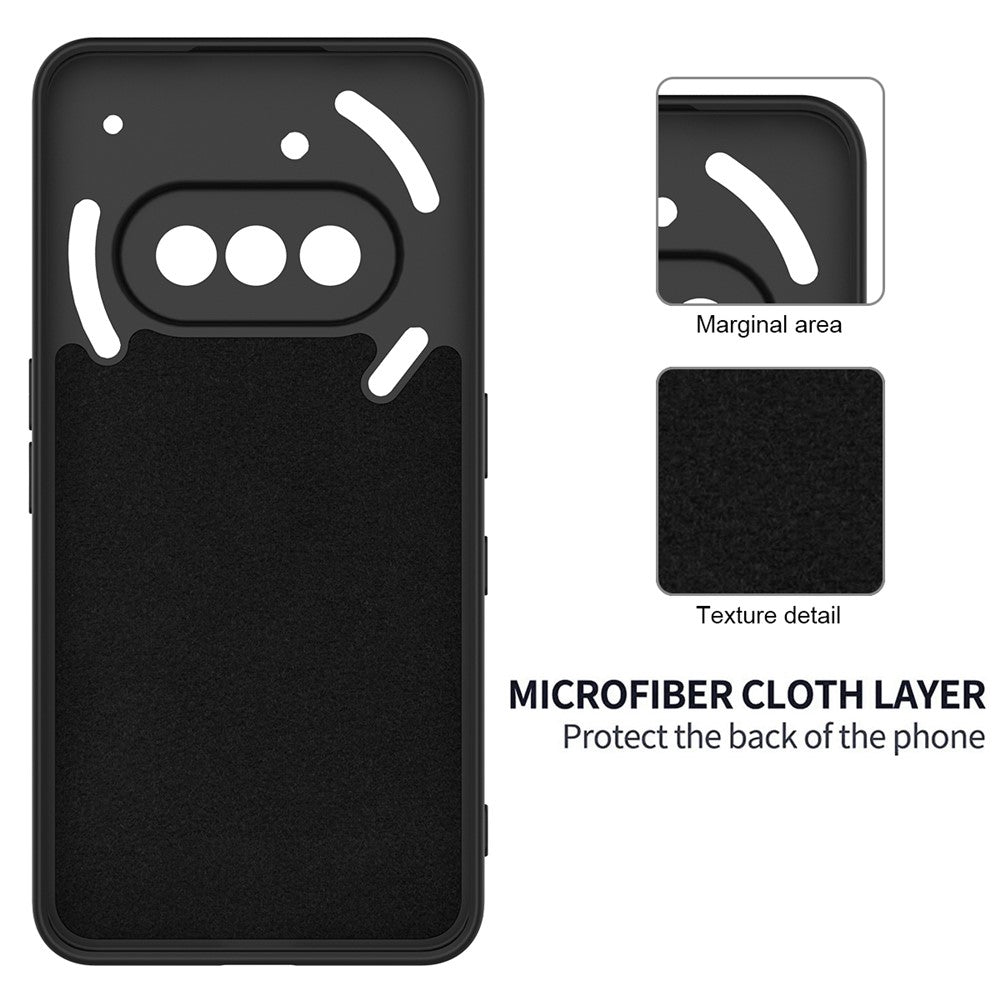 For Nothing Phone (3a) Liquid Silicone Case Phone Back Cover with Hand Strap