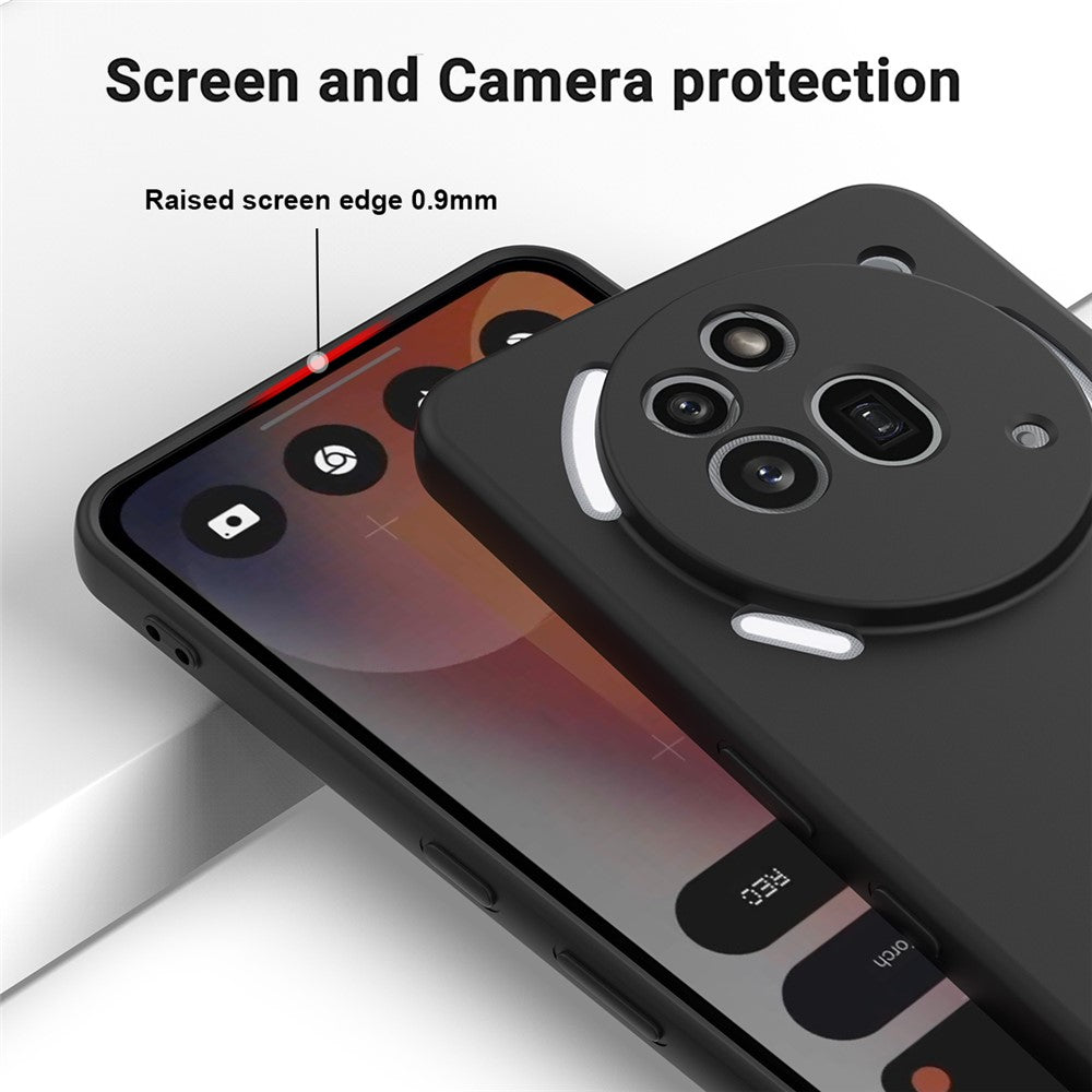 For Nothing Phone (3a) Pro Liquid Silicone Case Phone Back Cover with Hand Strap