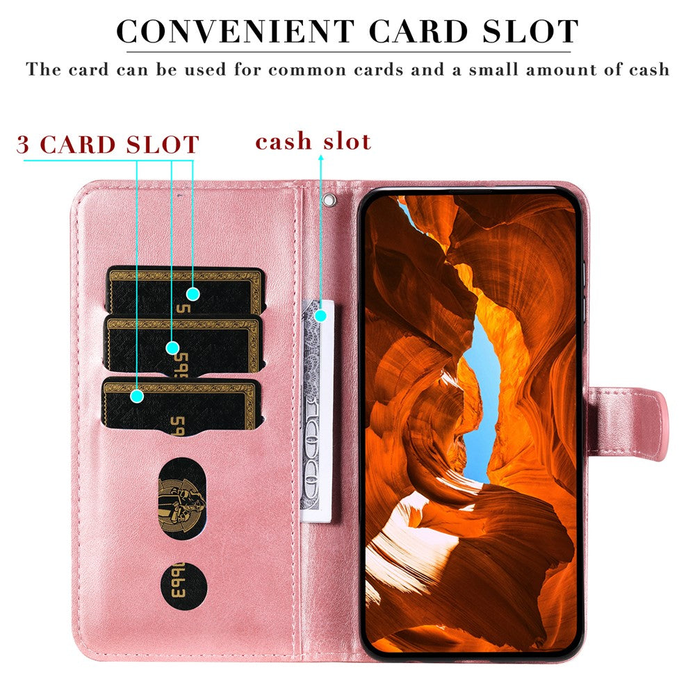 For Honor X8c 4G Case Zipper Wallet Calf Texture PU Leather Phone Cover