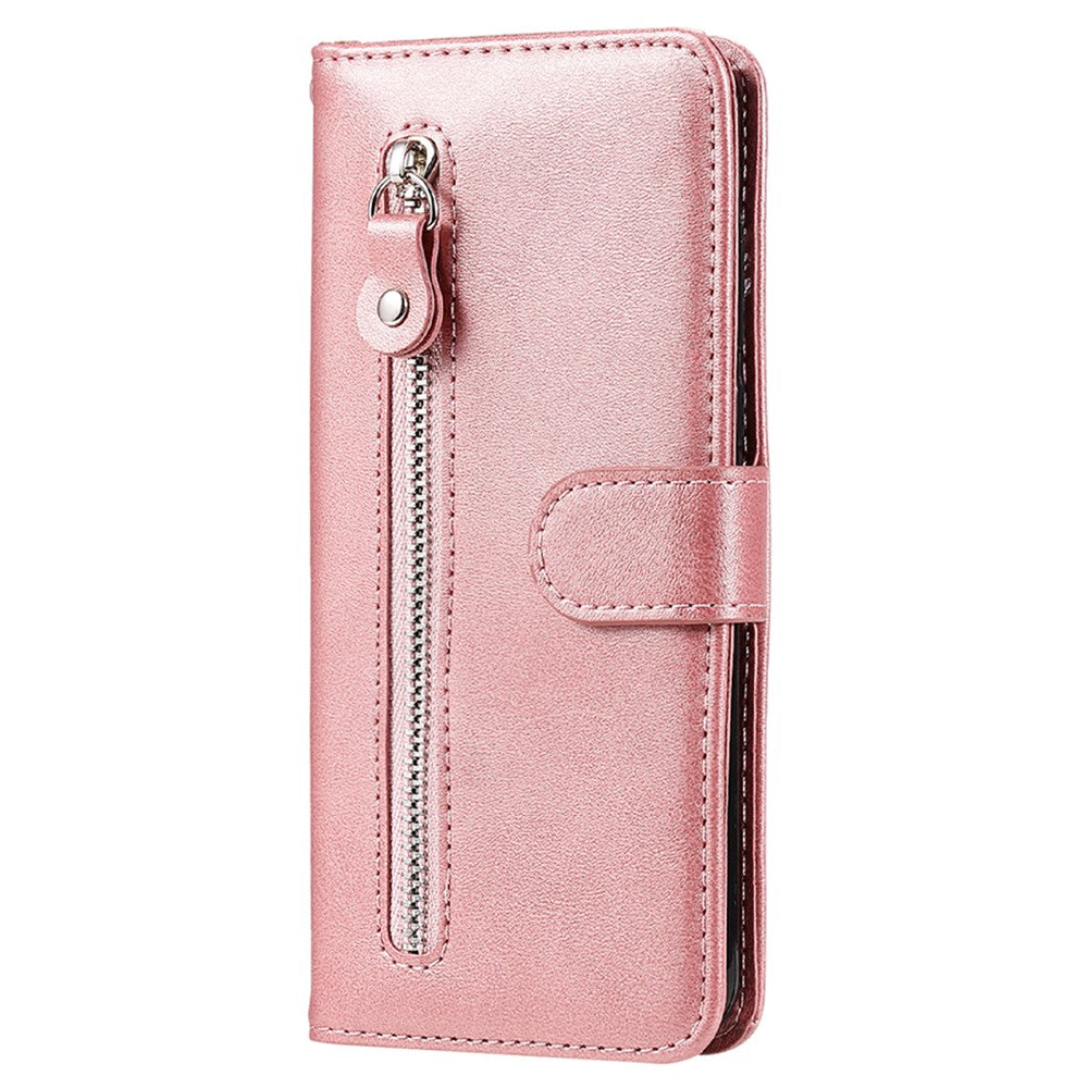 For Honor X8c 4G Case Zipper Wallet Calf Texture PU Leather Phone Cover