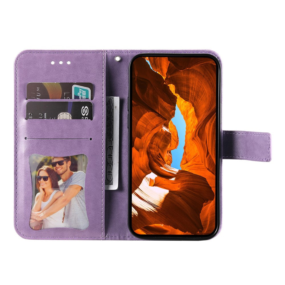 For Honor X8c 4G Case Floral Pattern PU Leather Wallet Stand Phone Cover