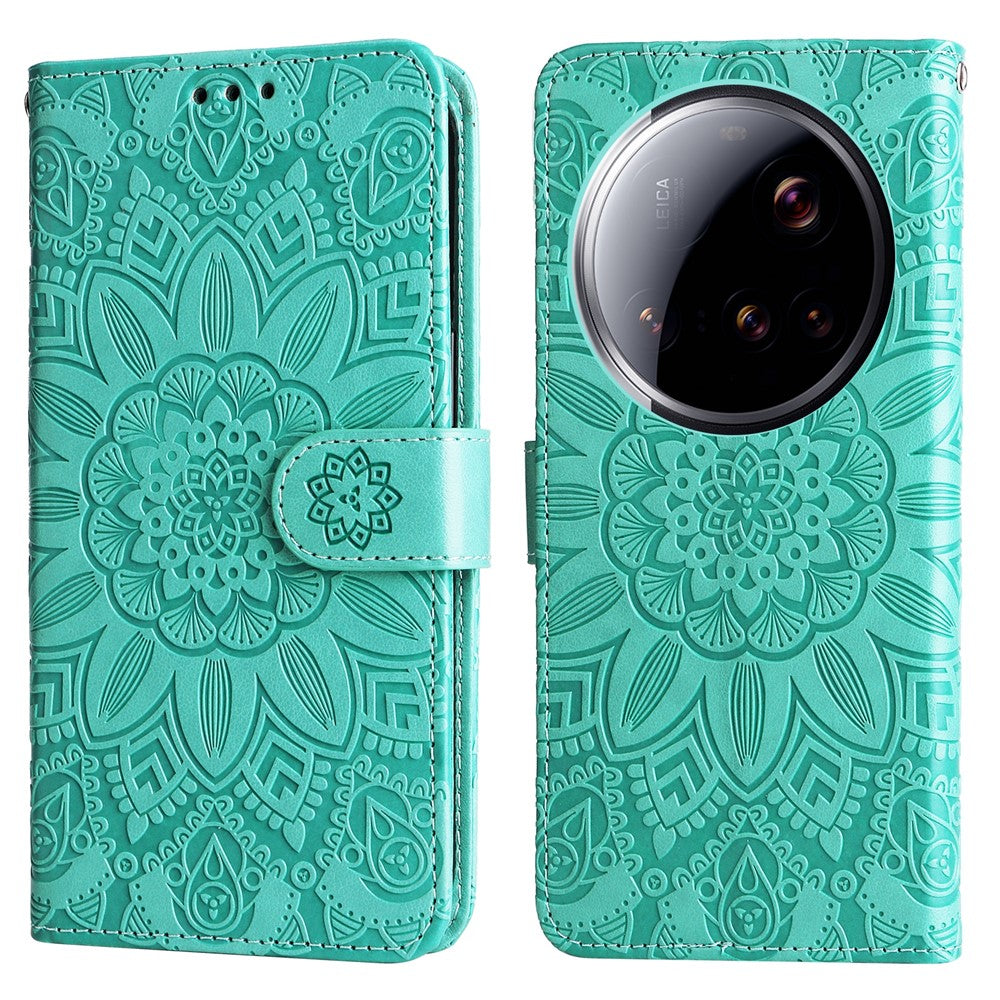 For Xiaomi 15 Ultra Case Sunflower Imprint Leather Wallet Phone Cover