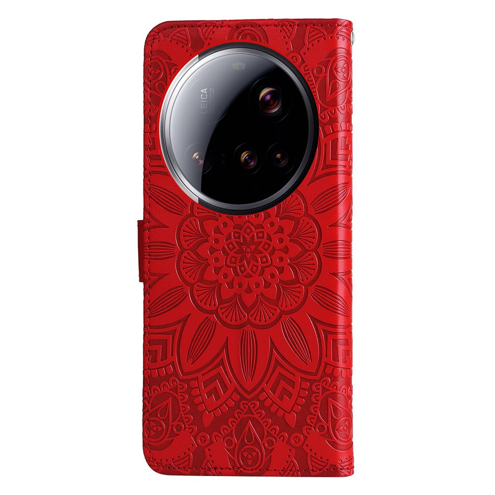 For Xiaomi 15 Ultra Case Sunflower Imprint Leather Wallet Phone Cover