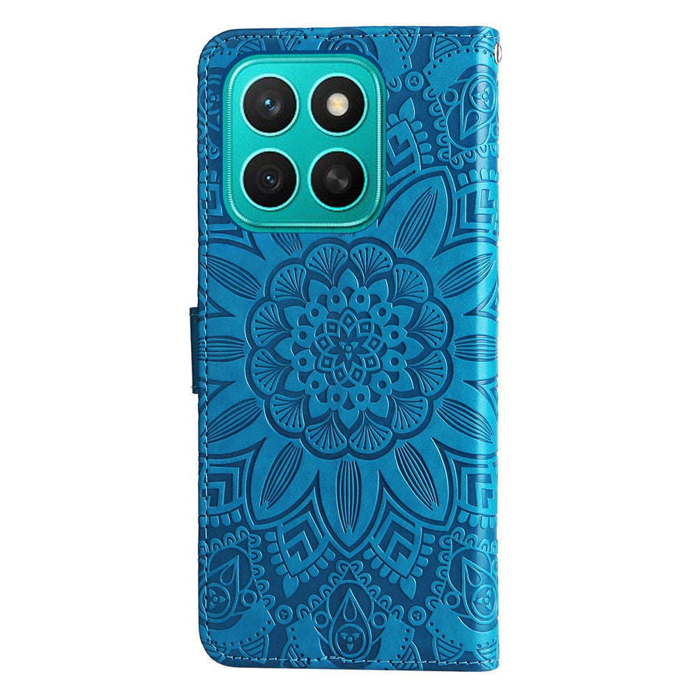For Honor X8c 4G Case Sunflower Imprint Leather Wallet Phone Cover