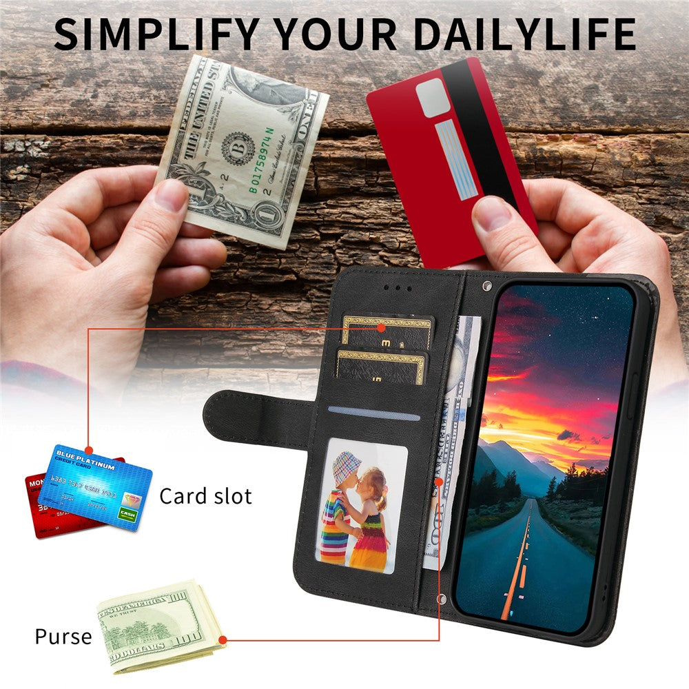For Honor X8c 4G Leather Wallet Cases Skin Touch Phone Cover Stand with Strap