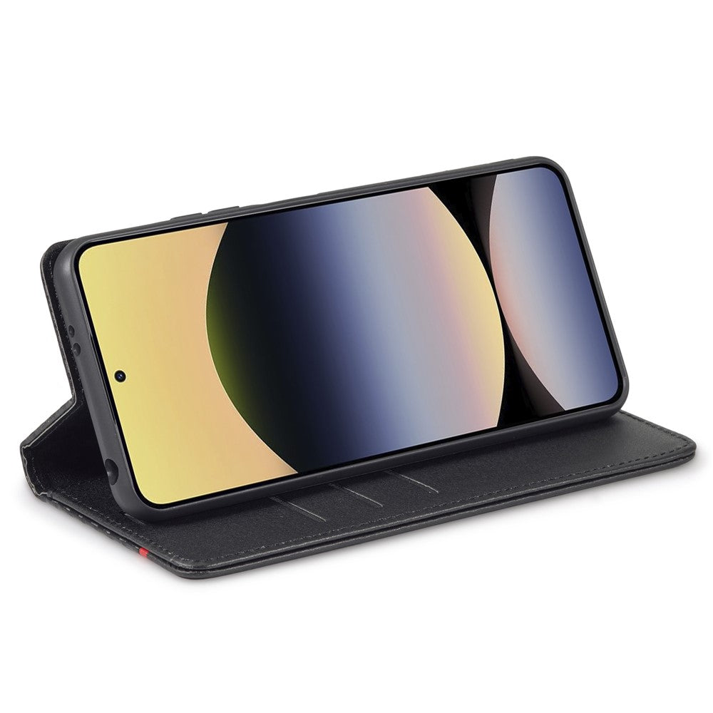 LC.IMEEKE For Xiaomi Redmi Note 14 5G Case Carbon Fiber Texture Phone Cover Stand Card Holder