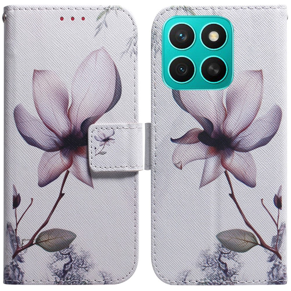 For Honor X8c 4G Wallet Case Pattern Print Leather Phone Cover