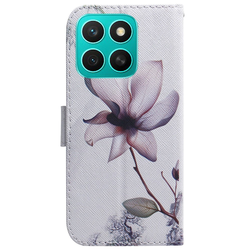 For Honor X8c 4G Wallet Case Pattern Print Leather Phone Cover