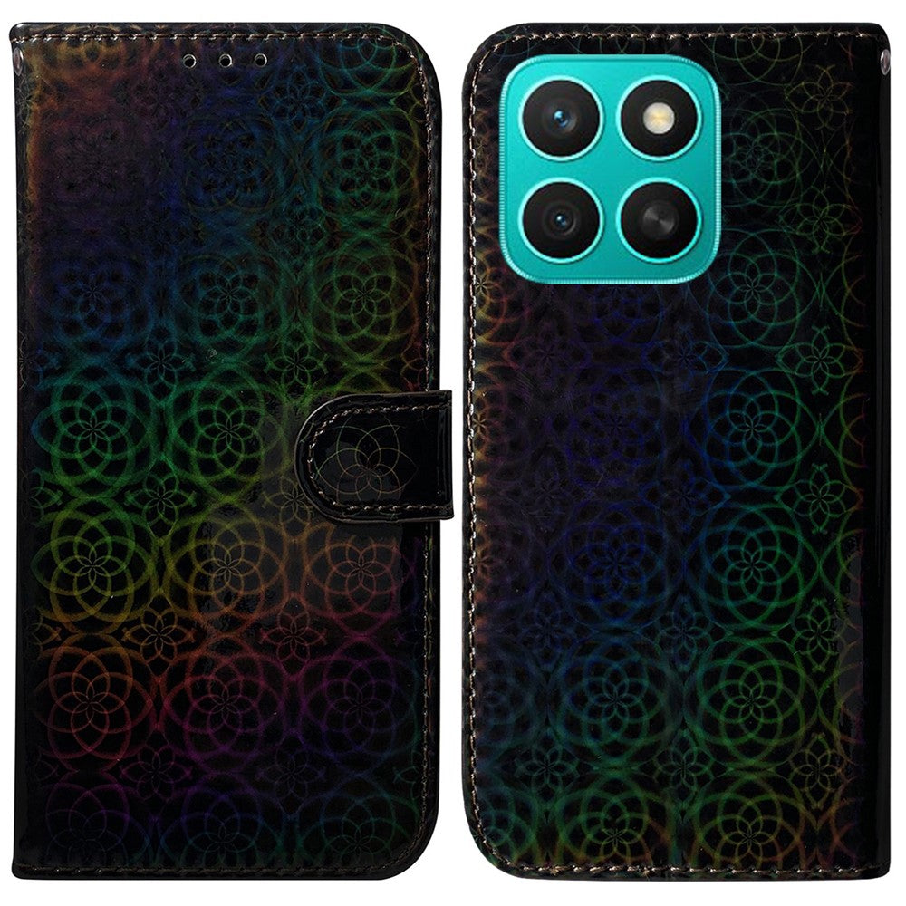 For Honor X8c 4G Stand Case Dazzling Flower Leather Phone Cover