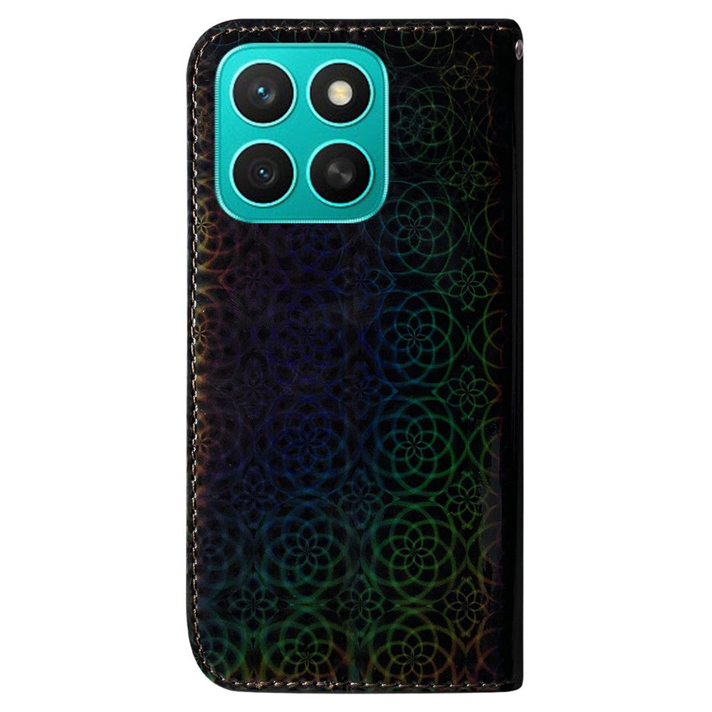 For Honor X8c 4G Stand Case Dazzling Flower Leather Phone Cover