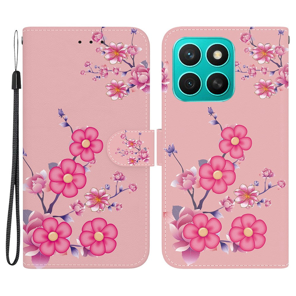 For Honor X8c 4G Wallet Phone Case Anti-Drop Leather Flip Cover Pattern Printing