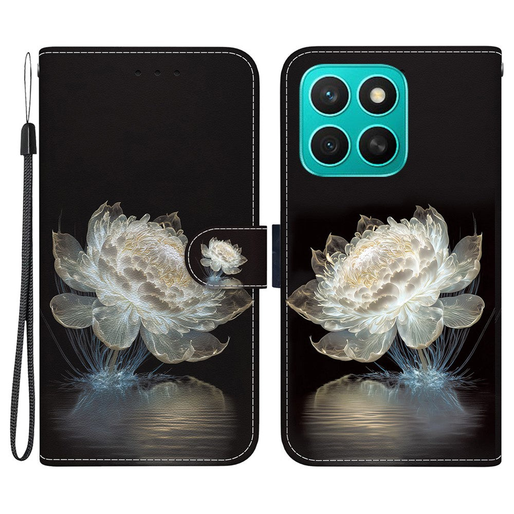 For Honor X8c 4G Wallet Phone Case Anti-Drop Leather Flip Cover Pattern Printing
