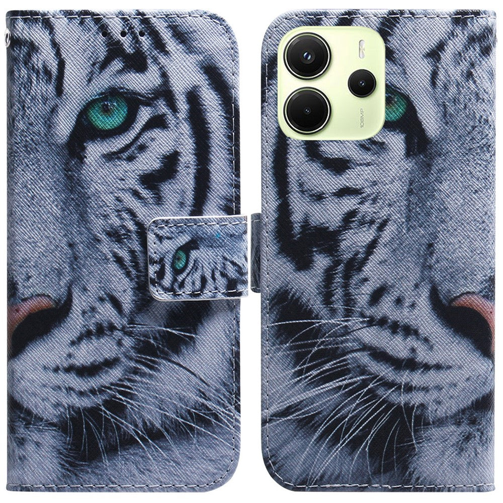 For Xiaomi Redmi Note 14 4G (164.84mm) Wallet Case Pattern Print Leather Phone Cover