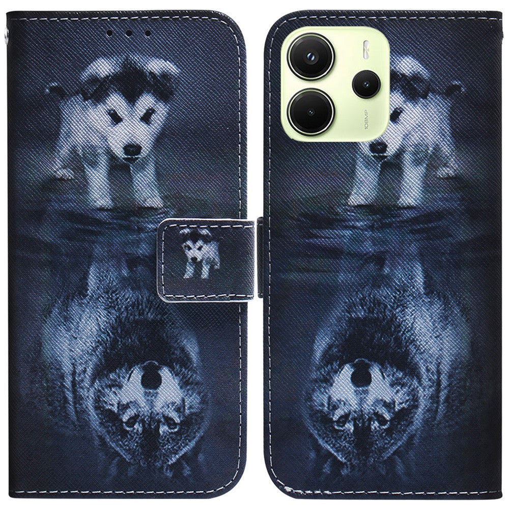 For Xiaomi Redmi Note 14 4G (164.84mm) Wallet Case Pattern Print Leather Phone Cover