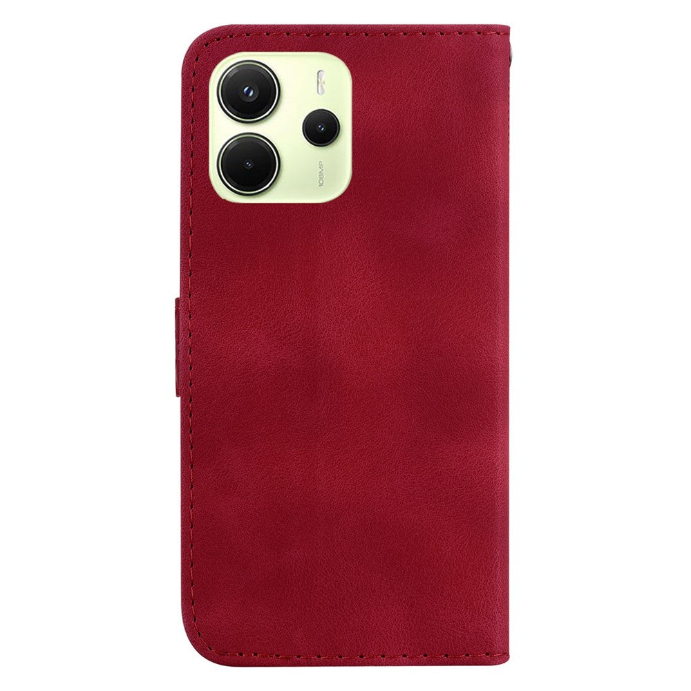 For Xiaomi Redmi Note 14 4G (164.84mm) Stand Case 7-Shaped Pattern Imprint Leather Phone Cover