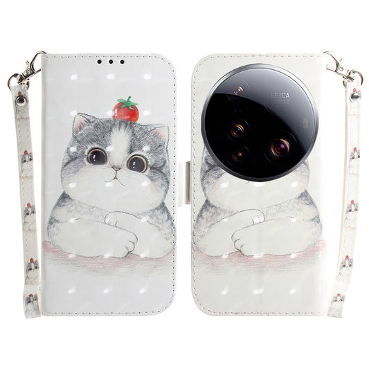 Xiaomi 15 Ultra Handyhülle – Hüllenmuster-Druck-Leder-Geldbörsen- mit Handschlaufe