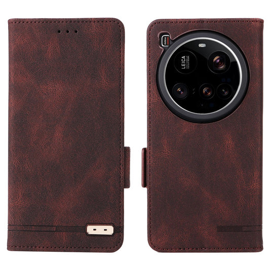 Xiaomi 15 Ultra Wallet-Handyhülle – Leder Flip mit Hardware-Dekor