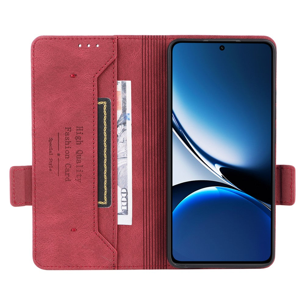 For Xiaomi Poco X7 Pro 5G  /  Redmi Turbo 4 5G Case Leather Wallet Flip Phone Cover with Hardware Decor