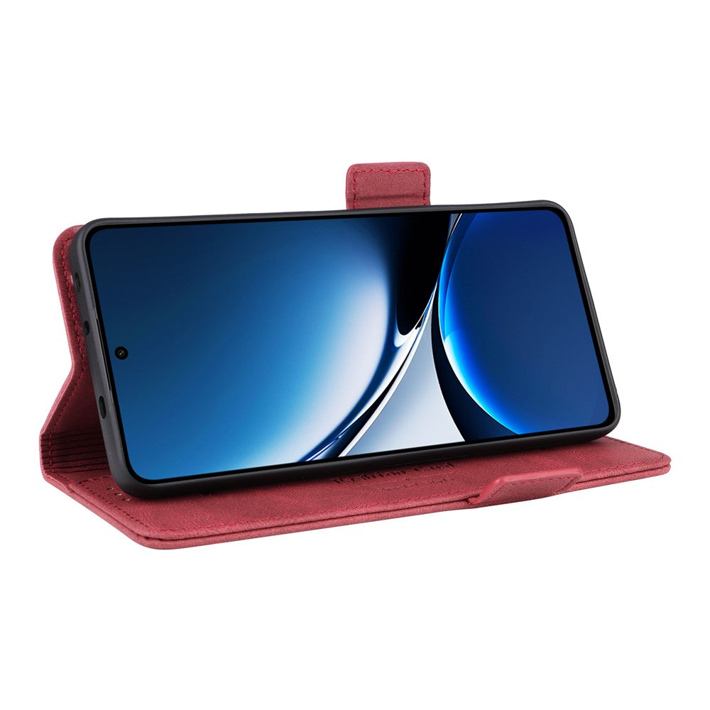 For Xiaomi Poco X7 Pro 5G  /  Redmi Turbo 4 5G Case Leather Wallet Flip Phone Cover with Hardware Decor