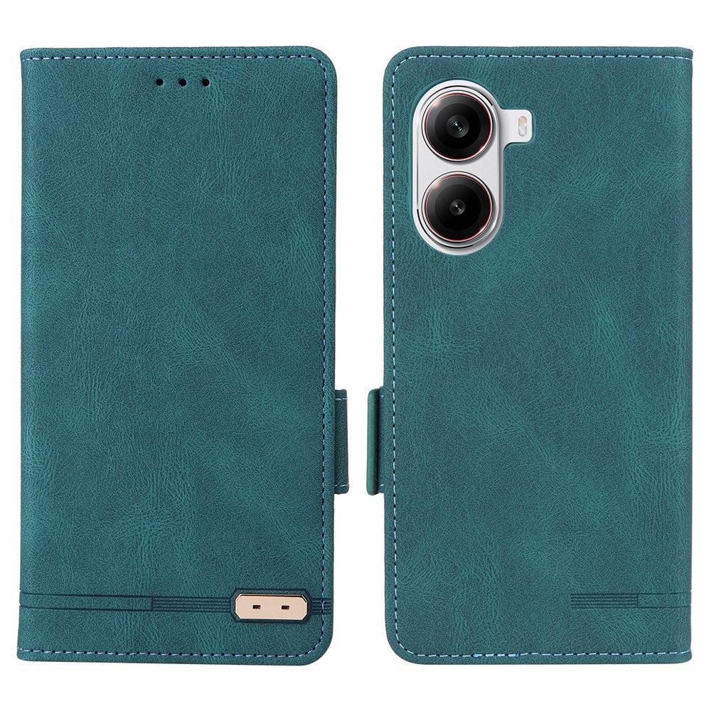 For Xiaomi Poco X7 Pro 5G  /  Redmi Turbo 4 5G Case Leather Wallet Flip Phone Cover with Hardware Decor