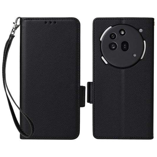 Nothing Phone (3a) Pro Wallet-Handyhülle – Aus PU-Leder & Litschi-Textur, mit Ständer & Tragegurt