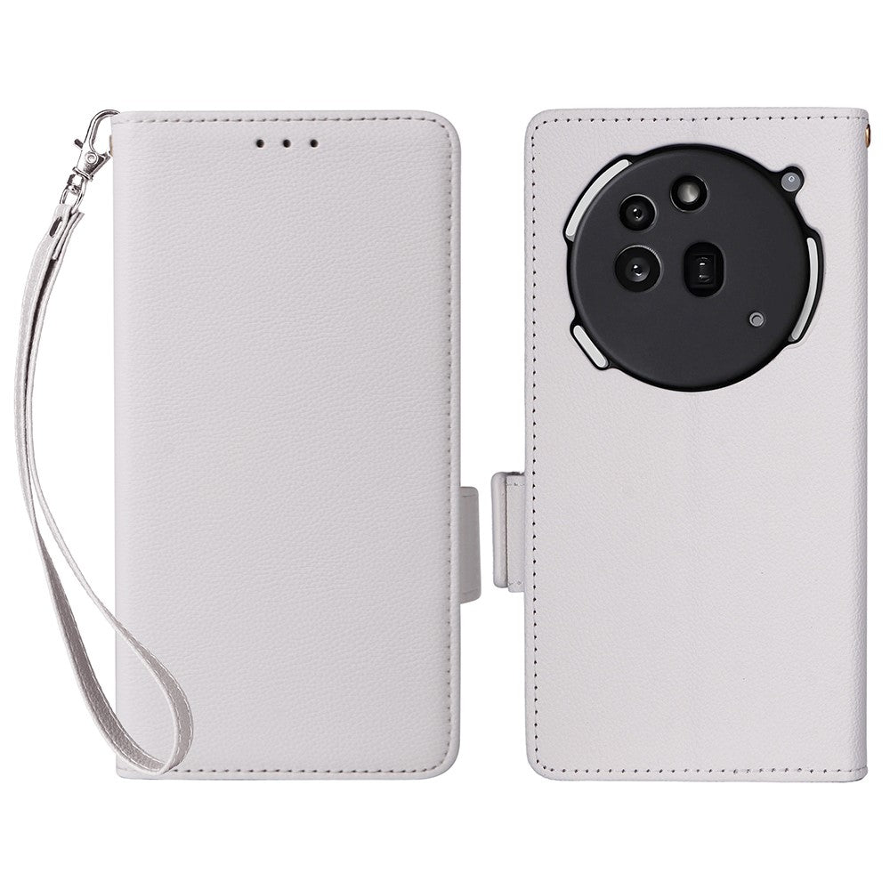 Nothing Phone (3a) Pro Wallet-Handyhülle – Aus PU-Leder & Litschi-Textur, mit Ständer & Tragegurt
