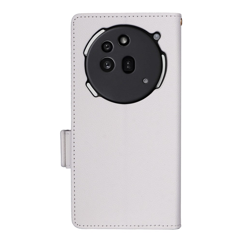 Nothing Phone (3a) Pro Wallet-Handyhülle – Aus PU-Leder & Litschi-Textur, mit Ständer & Tragegurt