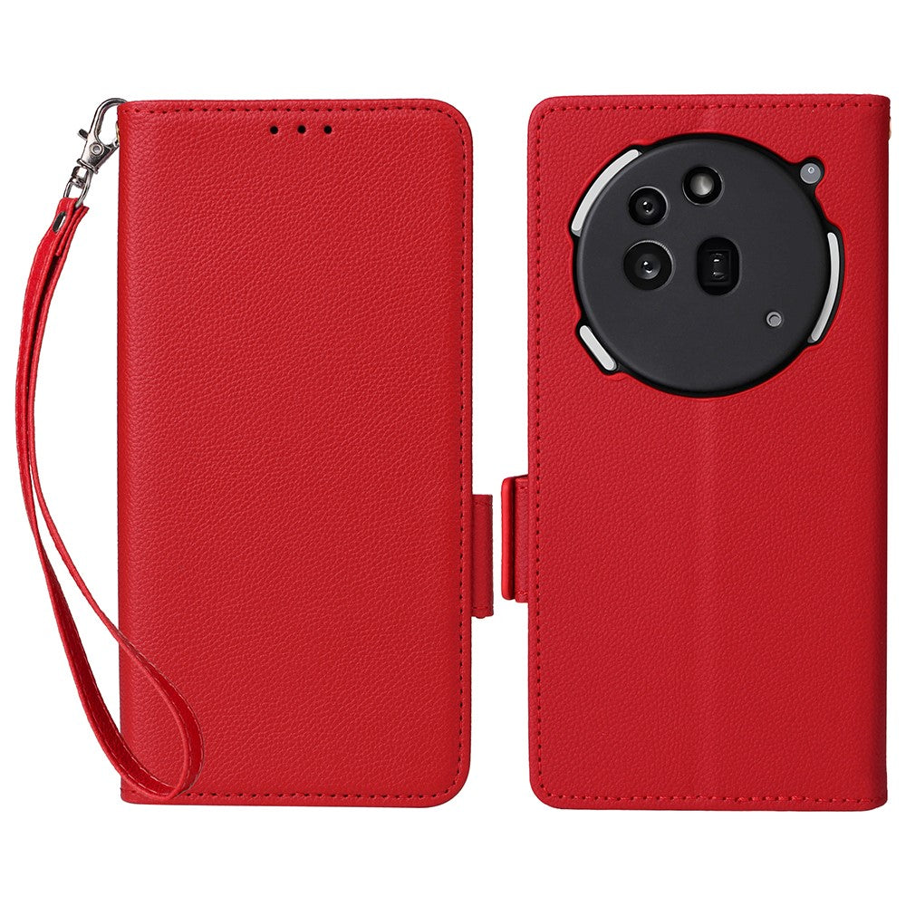 Nothing Phone (3a) Pro Wallet-Handyhülle – Aus PU-Leder & Litschi-Textur, mit Ständer & Tragegurt