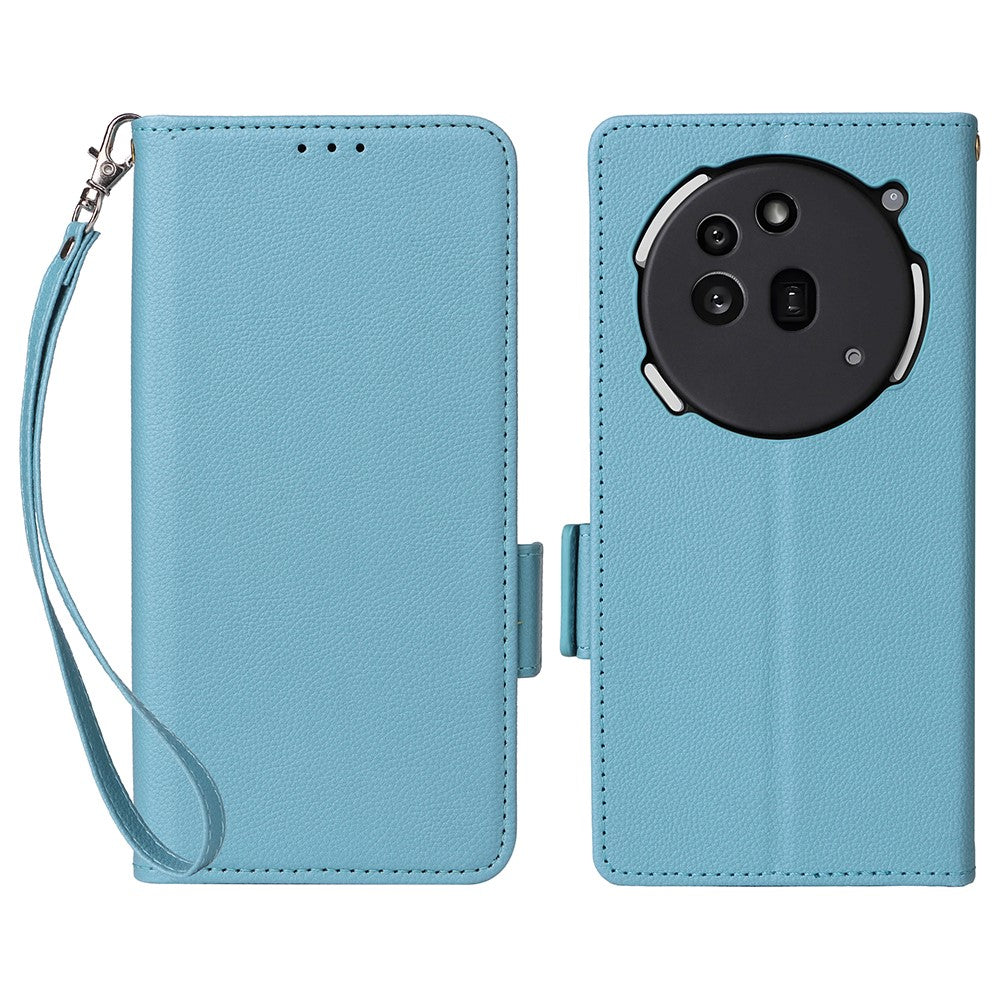 Nothing Phone (3a) Pro Wallet-Handyhülle – Aus PU-Leder & Litschi-Textur, mit Ständer & Tragegurt