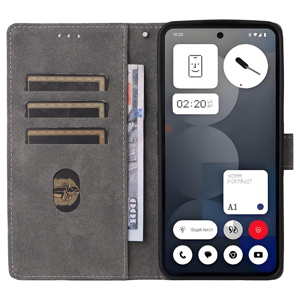 For Nothing Phone (3a) Pro Case Wallet RFID Blocking PU Leather Cover Viewing Stand